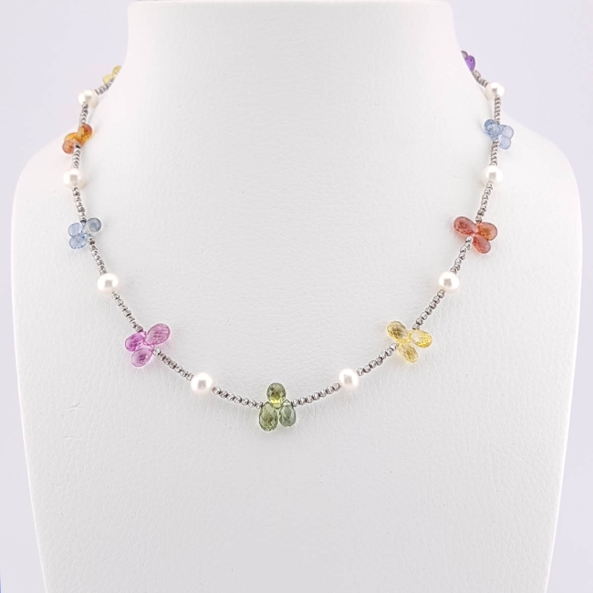 Collier en Saphires et Perles