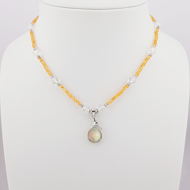 Collier en Opale et Grenats