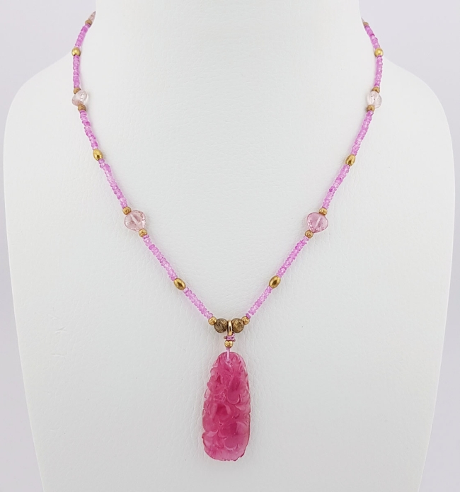 Collier en Tourmaline et Rubis