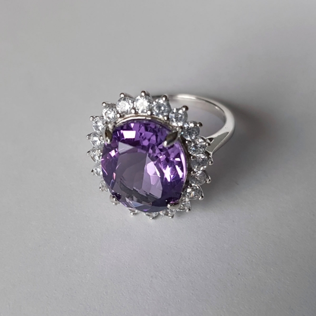 Bague en Argent, Améthyste