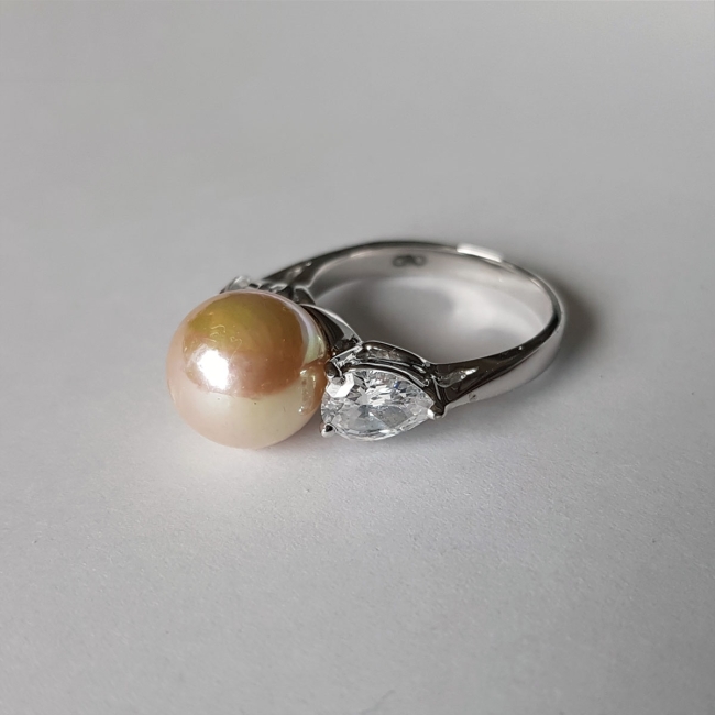 Bague en Argent, Perle