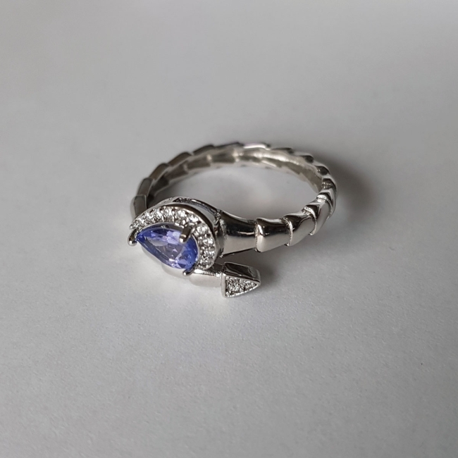 Bague en Argent, Tanzanite