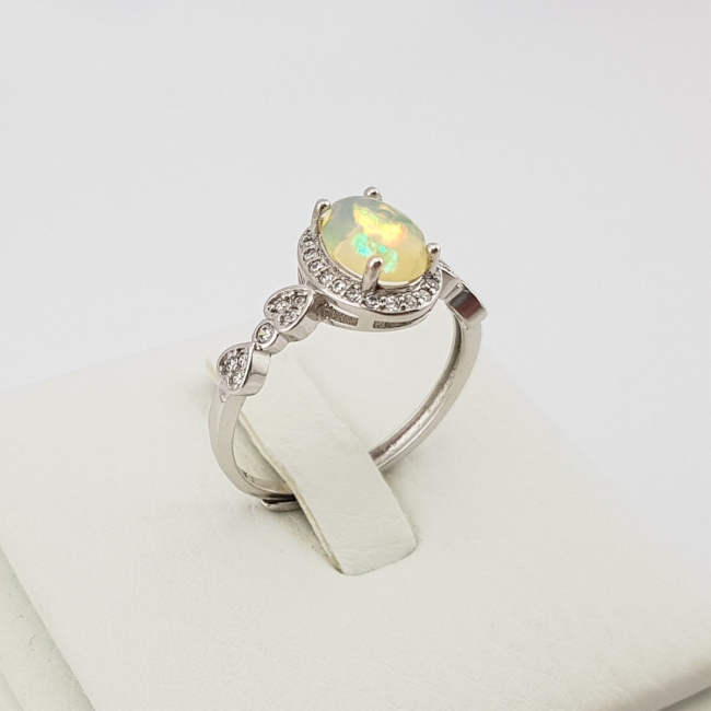 Bague en Argent, Opale